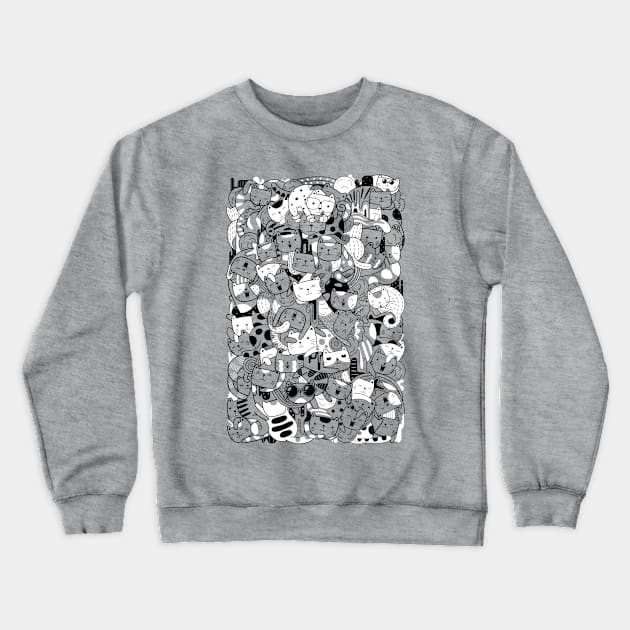 Cute Cats and Friends Crewneck Sweatshirt by MEDZ